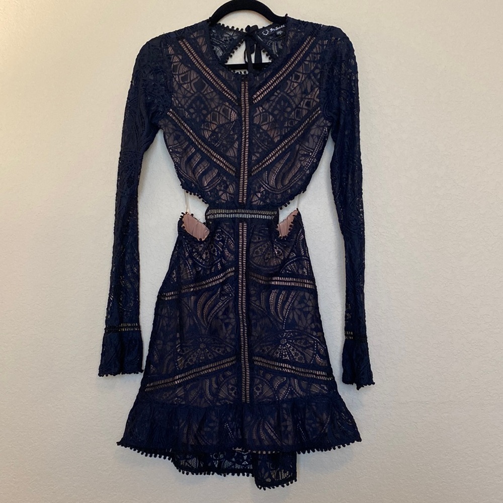 Navy lacy for love & lemons dress!